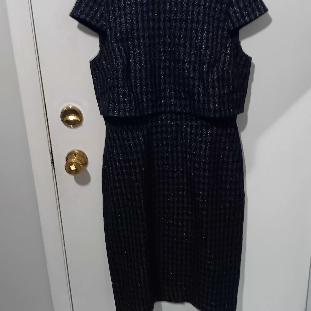 J Crew Cap-sleeve sheath dress in metallic tweed